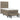 Pat box spring cu saltea, gri taupe, 100x200 cm, textil
