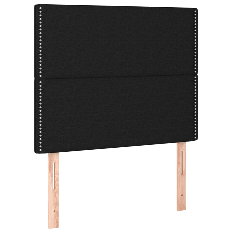 Pat box spring cu saltea, negru, 120x200 cm, textil