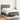 Pat box spring cu saltea, gri închis, 140x190 cm, textil
