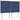 Pat continental cu saltea, albastru, 140x200cm, material textil