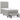 Pat box spring cu saltea, gri deschis, 80x200 cm, textil