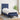 Pat box spring cu saltea, albastru, 80x200 cm, textil