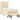 Pat box spring cu saltea, crem, 90x190 cm, textil