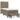 Pat box spring cu saltea, gri taupe, 90x200 cm, textil