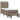 Pat box spring cu saltea, gri taupe, 90x200 cm, textil