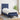 Pat box spring cu saltea, albastru, 90x200 cm, textil