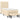Pat box spring cu saltea, crem, 100x200 cm, textil