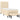 Pat box spring cu saltea, crem, 100x200 cm, textil