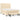 Pat box spring cu saltea, crem, 140x200 cm, textil