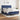 Pat box spring cu saltea, albastru, 180x200 cm, material textil