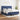 Pat box spring cu saltea, albastru, 200x200 cm, textil