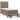 Pat box spring cu saltea, gri taupe, 80x200 cm, textil