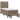 Pat box spring cu saltea, gri taupe, 80x200 cm, textil