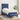 Pat box spring cu saltea, albastru, 80x200 cm, textil