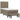 Pat box spring cu saltea, gri taupe, 90x190 cm, textil