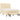 Pat continental cu saltea, crem, 140x200 cm, material textil