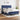 Pat box spring cu saltea, albastru, 180x200 cm, material textil