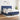 Pat box spring cu saltea, albastru, 200x200 cm, textil
