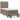 Pat box spring cu saltea, gri taupe, 80x200 cm, textil