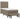 Pat box spring cu saltea, gri taupe, 80x200 cm, textil