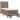Pat box spring cu saltea, gri taupe, 90x190 cm, textil