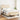 Pat box spring cu saltea, crem, 140x200 cm, textil