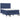 Pat box spring cu saltea, albastru, 140x200 cm, textil