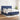Pat box spring cu saltea, albastru, 200x200 cm, textil