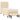 Pat box spring cu saltea, crem, 80x200 cm, textil