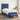 Pat box spring cu saltea, albastru, 80x200 cm, textil