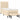 Pat box spring cu saltea, crem, 90x190 cm, textil