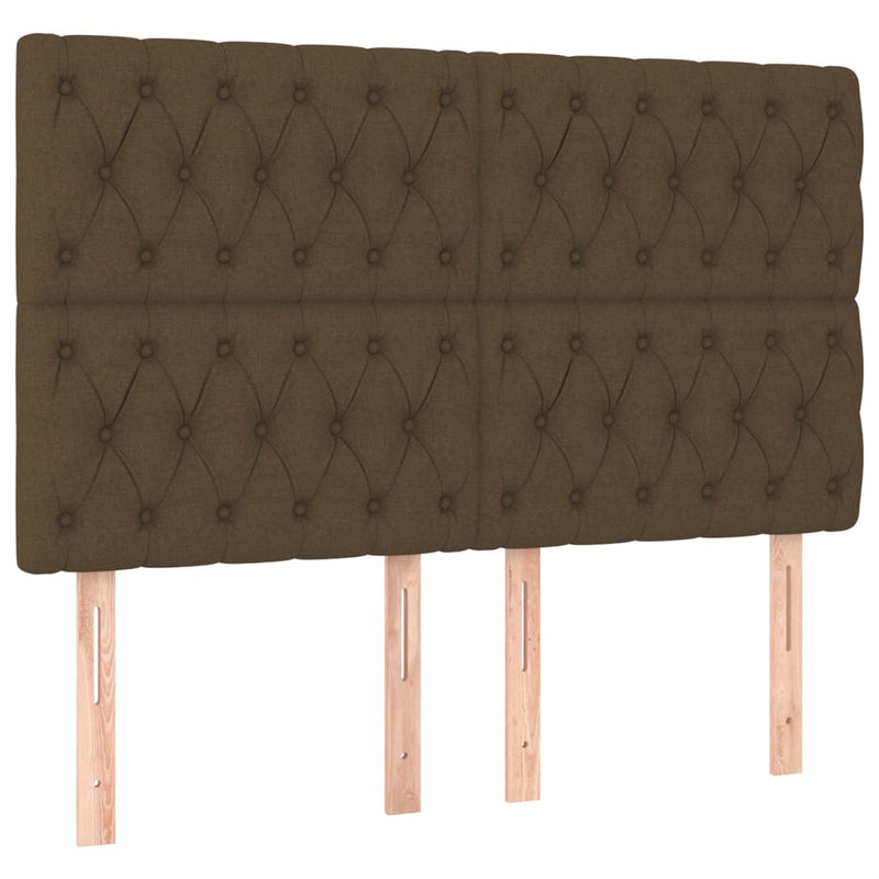 Pat box spring cu saltea, maro închis, 140x200 cm, textil