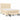 Pat box spring cu saltea, crem, 140x200 cm, textil
