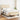 Pat box spring cu saltea, crem, 140x200 cm, textil