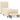 Pat box spring cu saltea, crem, 80x200 cm, textil