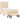 Pat box spring cu saltea, crem, 90x190 cm, textil