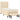 Pat box spring cu saltea, crem, 90x200 cm, textil