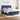 Pat continental cu saltea, albastru, 160x200cm, material textil