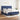 Pat box spring cu saltea, albastru, 200x200 cm, textil