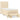 Pat box spring cu saltea, crem, 100x200 cm, textil