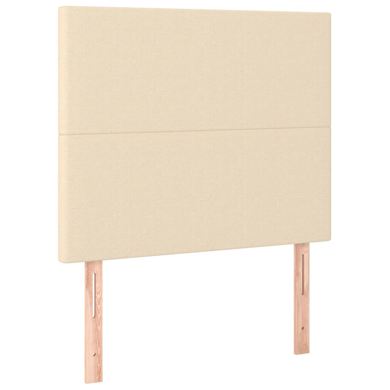 Pat box spring cu saltea, crem, 100x200 cm, textil