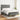 Pat box spring cu saltea, gri închis, 140x200 cm, textil