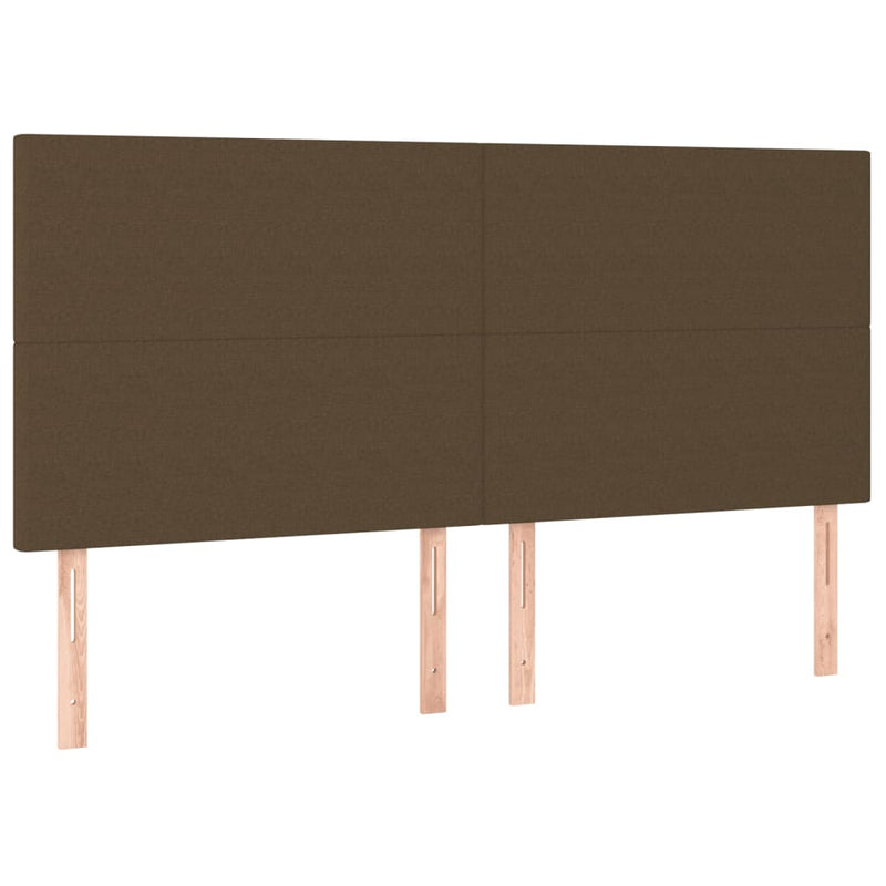 Pat box spring cu saltea, maro închis, 200x200 cm, textil