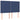 Pat continental cu saltea, albastru, 140x200cm, material textil