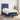 Pat box spring cu saltea, albastru, 90x200 cm, textil