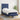 Pat box spring cu saltea, albastru, 100x200 cm, textil