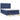 Pat box spring cu saltea, albastru, 140x200 cm, textil
