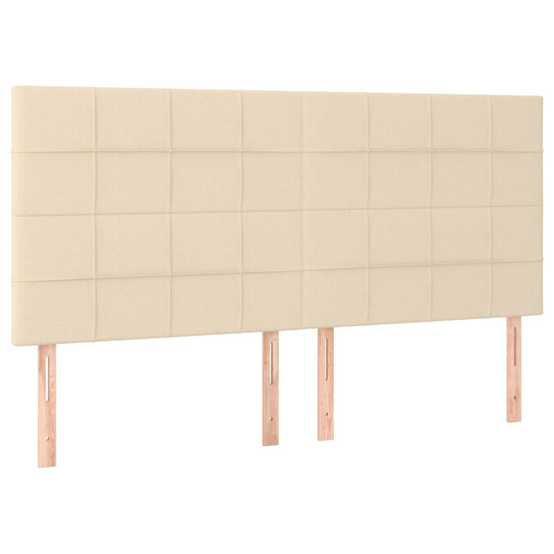 Pat box spring cu saltea, crem, 200x200 cm, textil