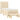 Pat box spring cu saltea, crem, 90x200 cm, textil