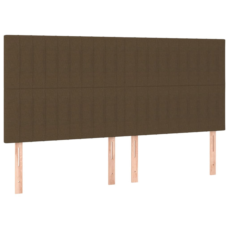 Pat box spring cu saltea, maro închis, 160x200 cm, textil